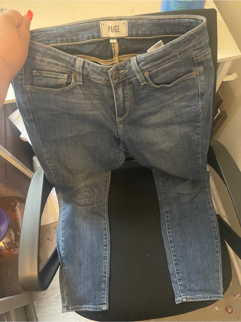 PAIGE Blue Skinny Jeans - Classic Mid Wash